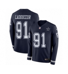 Youth Nike Dallas Cowboys #91 L. P. Ladouceur Limited Navy Blue Therma Long Sleeve NFL Jersey