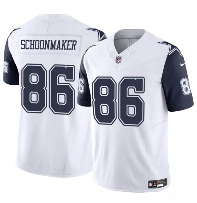 Men's Dallas Cowboys #86 Luke Schoonmaker White 2023 F.U.S.E Vapor Untouchable Limited Stitched Football Jersey