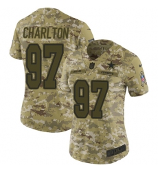 Women's Nike Dallas Cowboys #97 Taco Charlton Limited Camo 2018 Salute to Service NFL Jersey