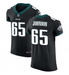 Men's Nike Philadelphia Eagles #65 Lane Johnson Black Alternate Vapor Untouchable Elite Player NFL Jersey