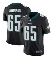 Youth Nike Philadelphia Eagles #65 Lane Johnson Black Alternate Vapor Untouchable Limited Player NFL Jersey