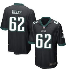 Men's Nike Philadelphia Eagles #62 Jason Kelce Game Black Alternate NFL Jersey