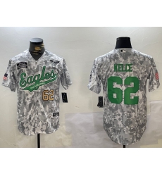 Men's Philadelphia Eagles #62 Jason Kelce Arctic Camo 2024 Salute to Service Stitched Baseball Jerseys