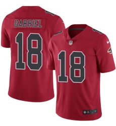 Men's Nike Atlanta Falcons #18 Taylor Gabriel Limited Red Rush Vapor Untouchable NFL Jersey