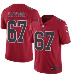 Men's Nike Atlanta Falcons #67 Andy Levitre Elite Red Rush Vapor Untouchable NFL Jersey