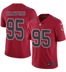 Men's Nike Atlanta Falcons #95 Jack Crawford Limited Red Rush Vapor Untouchable NFL Jersey