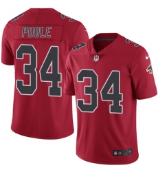 Men's Nike Atlanta Falcons #34 Brian Poole Limited Red Rush Vapor Untouchable NFL Jersey