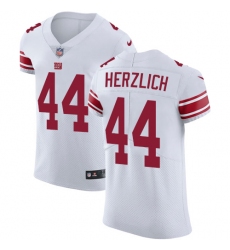 Men's Nike New York Giants #44 Mark Herzlich White Vapor Untouchable Elite Player NFL Jersey