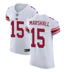 Men's Nike New York Giants #15 Brandon Marshall White Vapor Untouchable Elite Player NFL Jersey