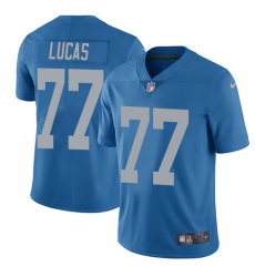 Men's Nike Detroit Lions #77 Cornelius Lucas Limited Blue Alternate Vapor Untouchable NFL Jersey