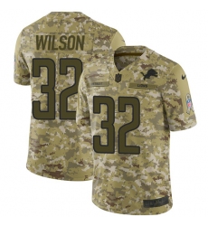 Men's Nike Detroit Lions #32 Tavon Wilson Limited Camo 2018 Salute to Service NFL Jersey