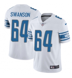 Youth Nike Detroit Lions #64 Travis Swanson Limited White Vapor Untouchable NFL Jersey