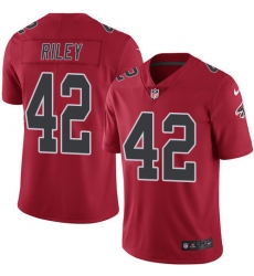 Men's Nike Atlanta Falcons #42 Duke Riley Limited Red Rush Vapor Untouchable NFL Jersey