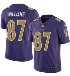 Youth Nike Baltimore Ravens #87 Maxx Williams Limited Purple Rush Vapor Untouchable NFL Jersey