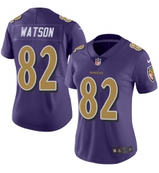 Women's Nike Baltimore Ravens #82 Benjamin Watson Limited Purple Rush Vapor Untouchable NFL Jersey