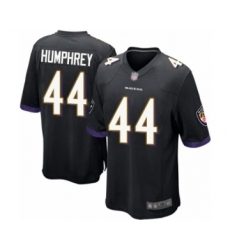 Men's Baltimore Ravens #44 Marlon Humphrey Game Black Alternate Football Jersey