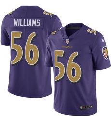 Men's Nike Baltimore Ravens #56 Tim Williams Limited Purple Rush Vapor Untouchable NFL Jersey