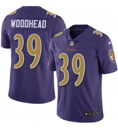 Men's Nike Baltimore Ravens #39 Danny Woodhead Limited Purple Rush Vapor Untouchable NFL Jersey