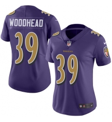 Women's Nike Baltimore Ravens #39 Danny Woodhead Limited Purple Rush Vapor Untouchable NFL Jersey