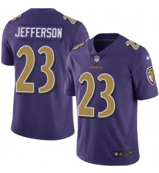 Men's Nike Baltimore Ravens #23 Tony Jefferson Limited Purple Rush Vapor Untouchable NFL Jersey