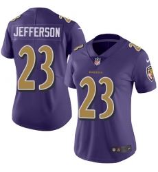 Women's Nike Baltimore Ravens #23 Tony Jefferson Limited Purple Rush Vapor Untouchable NFL Jersey