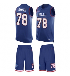 Men's Nike Buffalo Bills #78 Bruce Smith Limited Royal Blue Tank Top Suit NFL Jersey