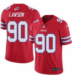 Men's Nike Buffalo Bills #90 Shaq Lawson Elite Red Rush Vapor Untouchable NFL Jersey