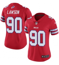 Women's Nike Buffalo Bills #90 Shaq Lawson Limited Red Rush Vapor Untouchable NFL Jersey