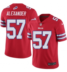 Men's Nike Buffalo Bills #57 Lorenzo Alexander Limited Red Rush Vapor Untouchable NFL Jersey