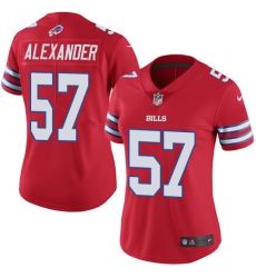 Women's Nike Buffalo Bills #57 Lorenzo Alexander Limited Red Rush Vapor Untouchable NFL Jersey