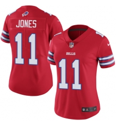 Women's Nike Buffalo Bills #11 Zay Jones Limited Red Rush Vapor Untouchable NFL Jersey