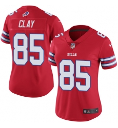 Women's Nike Buffalo Bills #85 Charles Clay Limited Red Rush Vapor Untouchable NFL Jersey