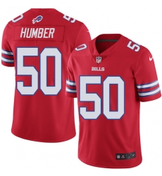 Men's Nike Buffalo Bills #50 Ramon Humber Limited Red Rush Vapor Untouchable NFL Jersey