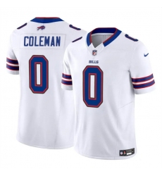Men's Buffalo Bills #0 Keon Coleman White 2024 Draft F.U.S.E. Vapor Untouchable Limited Football Stitched Jersey