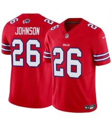 Men's Buffalo Bills #26 Ty Johnson Red 2024 F.U.S.E. Vapor Untouchable Limited Stitched Football Jersey