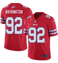 Men's Nike Buffalo Bills #92 Adolphus Washington Limited Red Rush Vapor Untouchable NFL Jersey