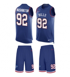 Men's Nike Buffalo Bills #92 Adolphus Washington Limited Royal Blue Tank Top Suit NFL Jersey