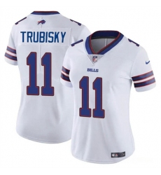 Women's Buffalo Bills #11 Mitch Trubisky White Vapor Stitched Football Jersey(Run Small)