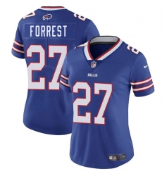 Women's Buffalo Bills #27 Darrick Forrest Blue Vapor Stitched Football Jersey(Run Small)