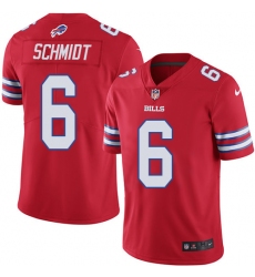 Men's Nike Buffalo Bills #6 Colton Schmidt Limited Red Rush Vapor Untouchable NFL Jersey