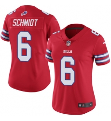 Women's Nike Buffalo Bills #6 Colton Schmidt Limited Red Rush Vapor Untouchable NFL Jersey