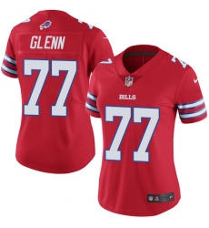 Women's Nike Buffalo Bills #77 Cordy Glenn Limited Red Rush Vapor Untouchable NFL Jersey