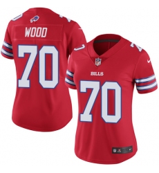 Women's Nike Buffalo Bills #70 Eric Wood Limited Red Rush Vapor Untouchable NFL Jersey