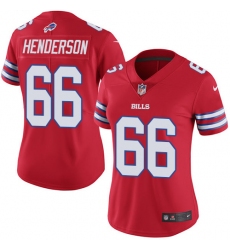 Women's Nike Buffalo Bills #66 Seantrel Henderson Limited Red Rush Vapor Untouchable NFL Jersey