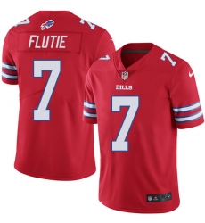 Men's Nike Buffalo Bills #7 Doug Flutie Elite Red Rush Vapor Untouchable NFL Jersey