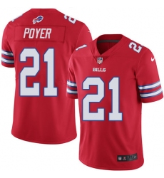 Men's Nike Buffalo Bills #21 Jordan Poyer Limited Red Rush Vapor Untouchable NFL Jersey