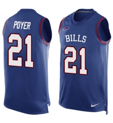 Men's Nike Buffalo Bills #21 Jordan Poyer Limited Royal Blue Player Name & Number Tank Top NFL Jersey