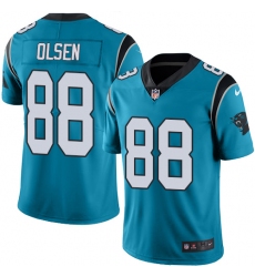 Men's Nike Carolina Panthers #88 Greg Olsen Limited Blue Rush Vapor Untouchable NFL Jersey