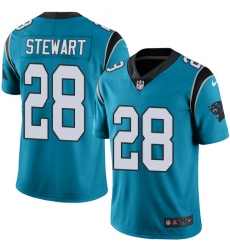 Men's Nike Carolina Panthers #28 Jonathan Stewart Limited Blue Rush Vapor Untouchable NFL Jersey