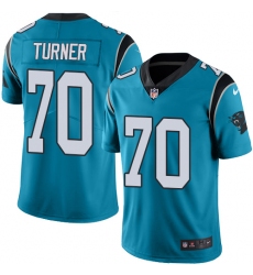 Youth Nike Carolina Panthers #70 Trai Turner Limited Blue Rush Vapor Untouchable NFL Jersey